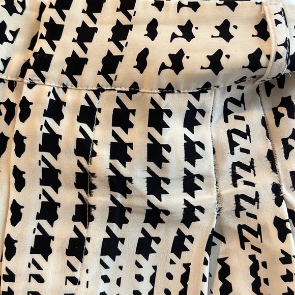 Parker Silk Black and White Houndstooth Ankle Pants Lindy Size 0 - Picture 13 of 15